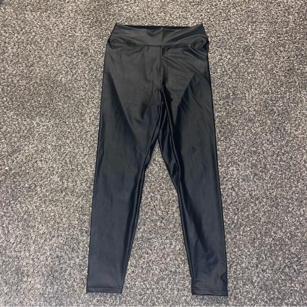Aerie Black Faux Leather Leggings